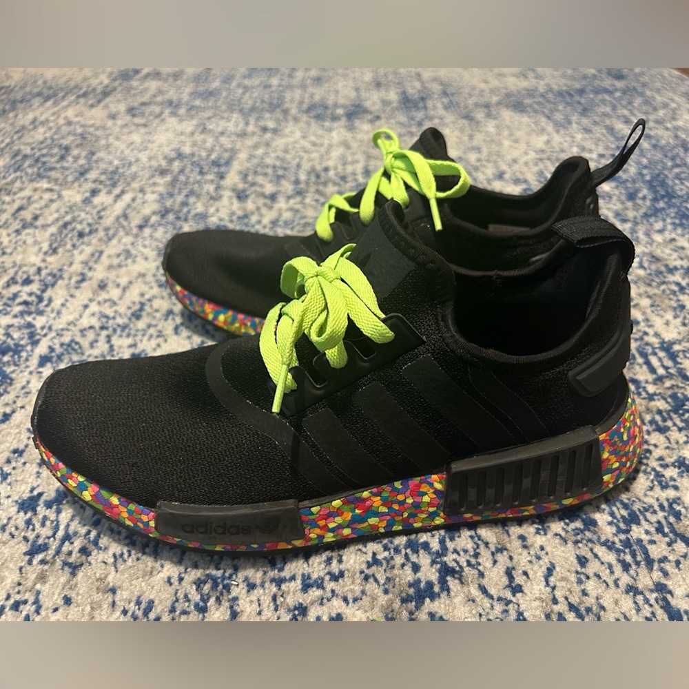 Black and Neon Adidas NMD - comfiest shoe ever!!